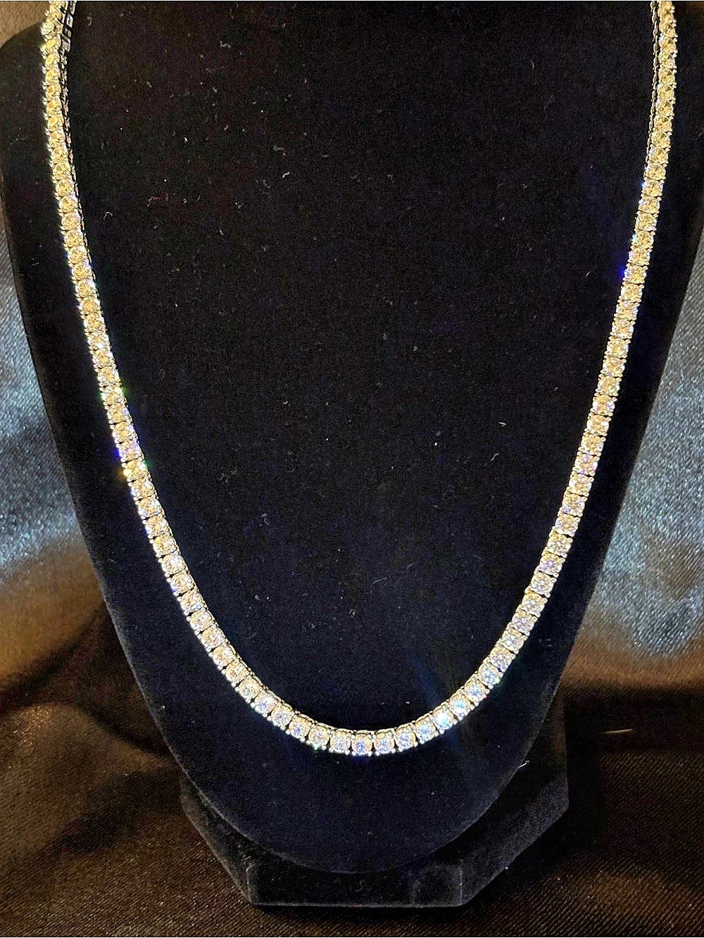 4.4mm Silver Filled AAAAA CZ Tennis Chain 20in - Picture 7 of 10